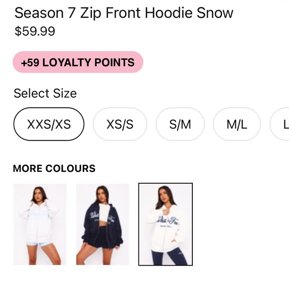 White Fox White Zip-Up Hoodie - Picture 5 of 5